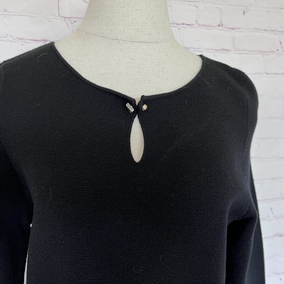 Boss - Black Fitted and Flared Sweater - Size Large  - Hugo Boss - Picture 5 of 12